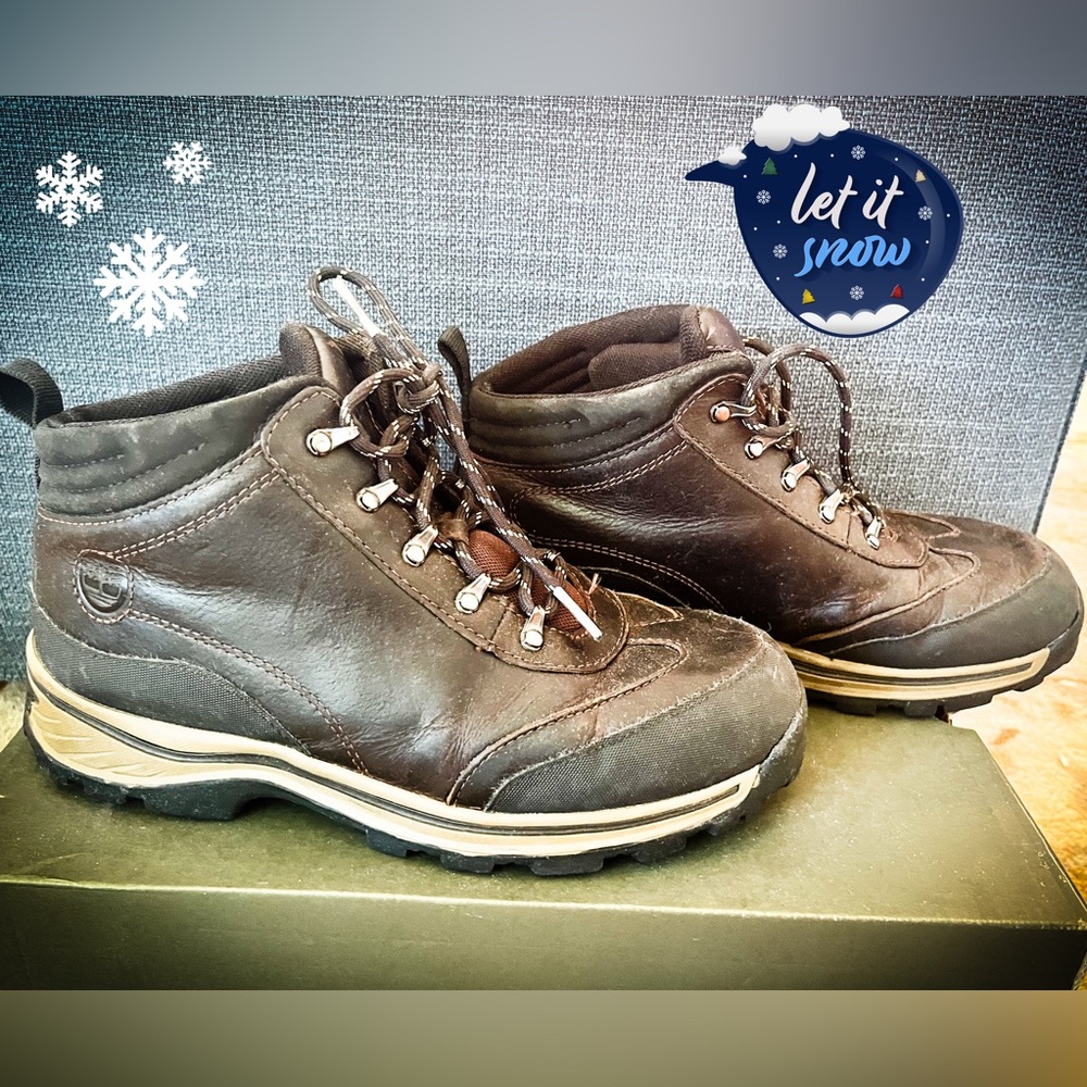 Timberland Mid Brown Leather Hiking Waterproof Boot